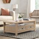 3-tier Coffee Table with 2 Drawers and 5 Support Legs by LJGDeals
