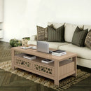3-tier Coffee Table with 2 Drawers and 5 Support Legs by LJGDeals