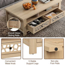 3-tier Coffee Table with 2 Drawers and 5 Support Legs by LJGDeals