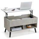 31.5 Inch Lift-Top Coffee Table with Hidden Storage and 2 Open Shelves by LJGDeals