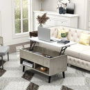 31.5 Inch Lift-Top Coffee Table with Hidden Storage and 2 Open Shelves by LJGDeals