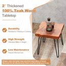 Square Reclaimed Recycled Indonesia Teak Wood End Table by LJGDeals