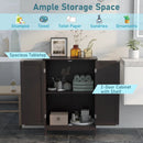 Bathroom Floor Storage Double Door Cupboard Cabinet by LJGDeals