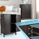 Bathroom Floor Storage Double Door Cupboard Cabinet by LJGDeals