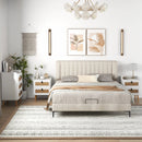 Modern End Table Bedside Table with 2 Rattan Decorated Drawers by LJGDeals