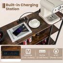 Industrial Wine Rack Wine Bar Cabinet with Storage Shelves by LJGDeals