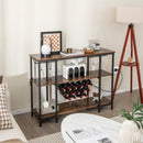 Industrial Wine Rack Wine Bar Cabinet with Storage Shelves by LJGDeals