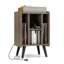 Vinyl Record Storage Turntable Stand with 4 Open Shelves by LJGDeals