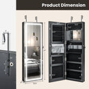 Mirrored Jewelry Armoire with Full Length Mirror and 2 Internal LED Lights by LJGDeals