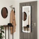 Mirrored Jewelry Armoire with Full Length Mirror and 2 Internal LED Lights by LJGDeals