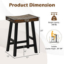 24 Inch Solid Wood Saddle-Seat with Curved Seat Surface and Comfortable Footrests by LJGDeals