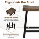 24 Inch Solid Wood Saddle-Seat with Curved Seat Surface and Comfortable Footrests by LJGDeals