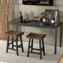 24 Inch Solid Wood Saddle-Seat with Curved Seat Surface and Comfortable Footrests by LJGDeals