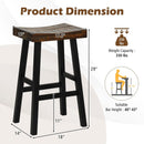 24 Inch Solid Wood Saddle-Seat with Curved Seat Surface and Comfortable Footrests by LJGDeals