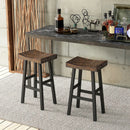24 Inch Solid Wood Saddle-Seat with Curved Seat Surface and Comfortable Footrests by LJGDeals