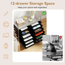 12 Drawers Rolling Storage Cart for Home and Office by LJGDeals