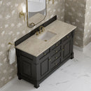 James Martin Brookfield 60" Single Bathroom Vanity, Black Onyx