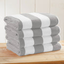 Cotton Velour Cabana Stripe Beach Towel - Novia Collection by Great Bay Home
