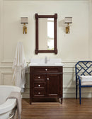 James Martin Brittany 30" Single Bathroom Vanity, Burnished Mahogany