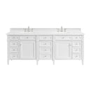 James Martin Brittany 84" Double Bathroom Vanity, Bright White