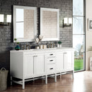James Martin Addison 72" Double Bathroom Vanity, Glossy White