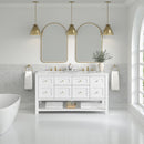 James Martin Breckenridge 60" Double Bathroom Vanity, Bright White