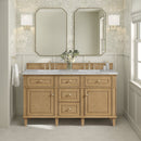 James Martin Lorelai 60" Double Bathroom Vanity, Light Natural Oak