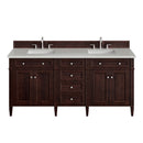 James Martin Brittany 72" Double Bathroom Vanity, Burnished Mahogany