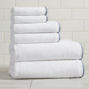Cotton Border-Stitched 6-Piece Towel Set - Valery Collection by Great Bay Home
