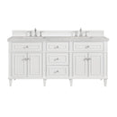 James Martin Lorelai 72" Double Bathroom Vanity, Bright White