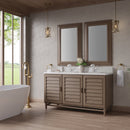 James Martin Portland 60" Double Bathroom Vanity, Whitewashed Walnut