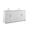 James Martin Bellshire 72" Double Bathroom Vanity, Bright White