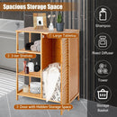 Bamboo Bathroom Storage Cabinet with Single Door-Natural by LJGDeals