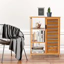 Bamboo Bathroom Storage Cabinet with Single Door-Natural by LJGDeals