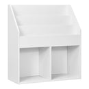 Kids Wooden Bookshelf Bookcase Children Toy Storage Cabinet Organizer-White
