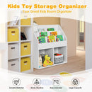 Kids Wooden Bookshelf Bookcase Children Toy Storage Cabinet Organizer-White by LJGDeals