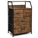 Freestanding Cabinet Dresser with Wooden Top Shelves by LJGDeals