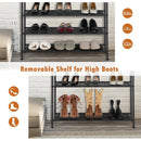 Industrial Adjustable 5-Tier Metal Shoe Rack with 4 Shelves for 16-20 Pairs by LJGDeals