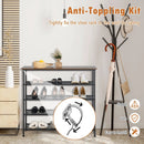 Industrial Adjustable 5-Tier Metal Shoe Rack with 4 Shelves for 16-20 Pairs by LJGDeals