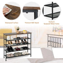 Industrial Adjustable 5-Tier Metal Shoe Rack with 4 Shelves for 16-20 Pairs by LJGDeals