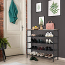 Industrial Adjustable 5-Tier Metal Shoe Rack with 4 Shelves for 16-20 Pairs by LJGDeals