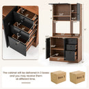 71 Inch Kitchen Pantry with 3 Storage Cabinet and 3 Deep Drawers by LJGDeals