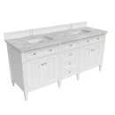 James Martin Brittany 72" Double Bathroom Vanity, Bright White