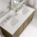 James Martin Chicago 60" Double Bathroom Vanity, Walnut Whisper