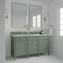 James Martin Brittany 60" Double Bathroom Vanity, Smokey Celadon