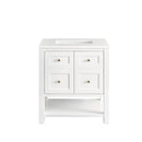 James Martin Breckenridge 30" Single Bathroom Vanity, Bright White
