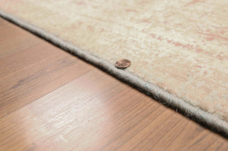 6' x 9' Hand Knotted Industrial Chic 100% Wool Area rug Aqua