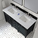 James Martin Brittany 60" Double Bathroom Vanity, Black Onyx