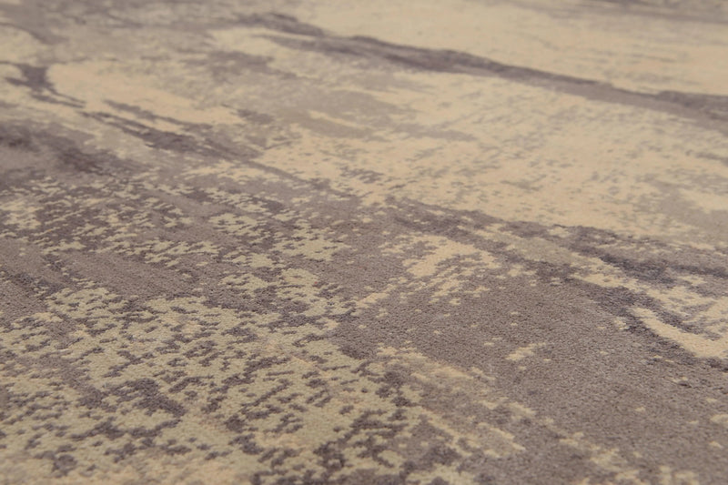 6' x 9' Hand Knotted Designer Grunge/Distress Look Wool Area rug Beige