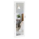 Wall Mounted Lockable Mirror Jewelry Cabinet with LED Light by LJGDeals